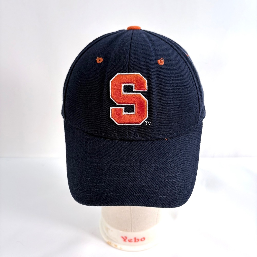Zephyr Syracuse Orange Hat Navy Blue Z-Fit Embroidered NCAA Cap M/L